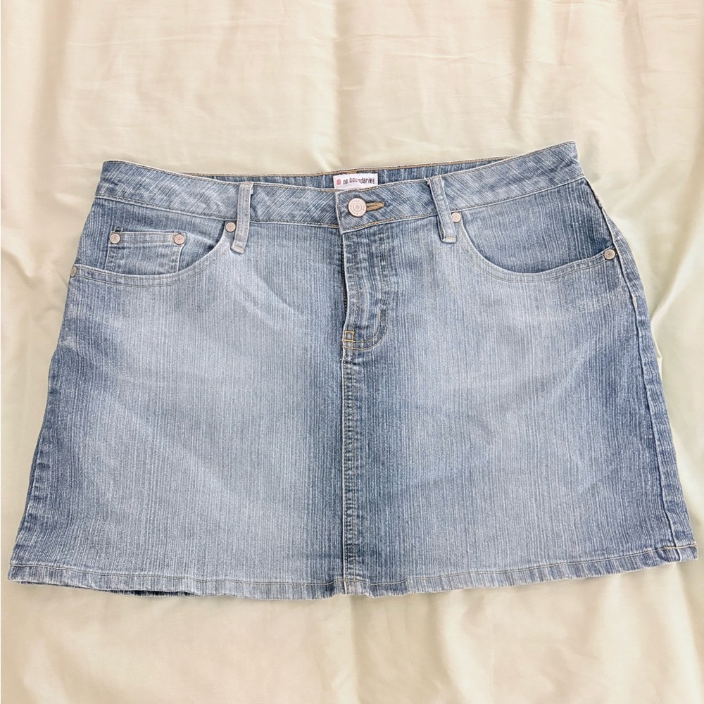 No boundaries Denim Mini Skirt